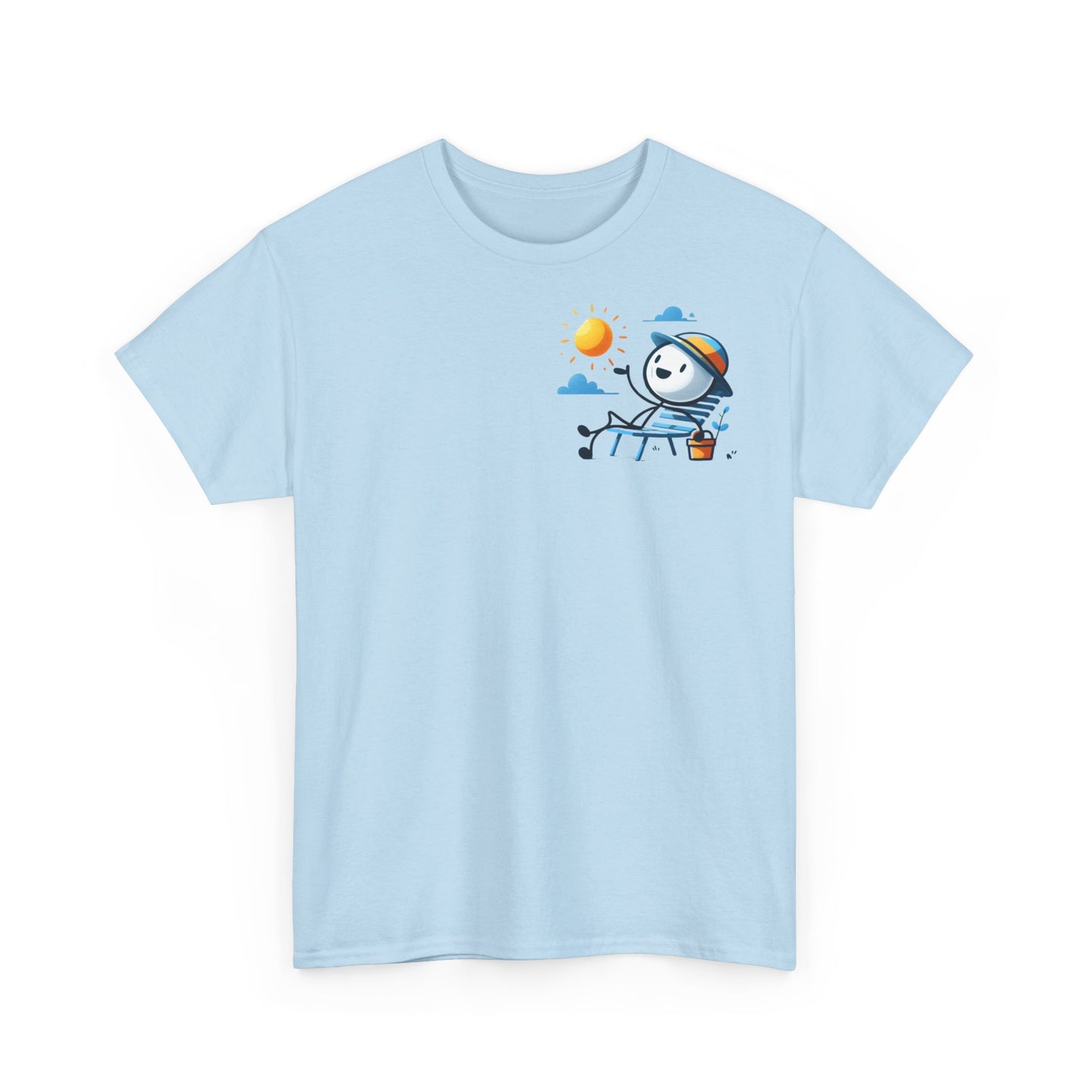 front view light blue t shirt