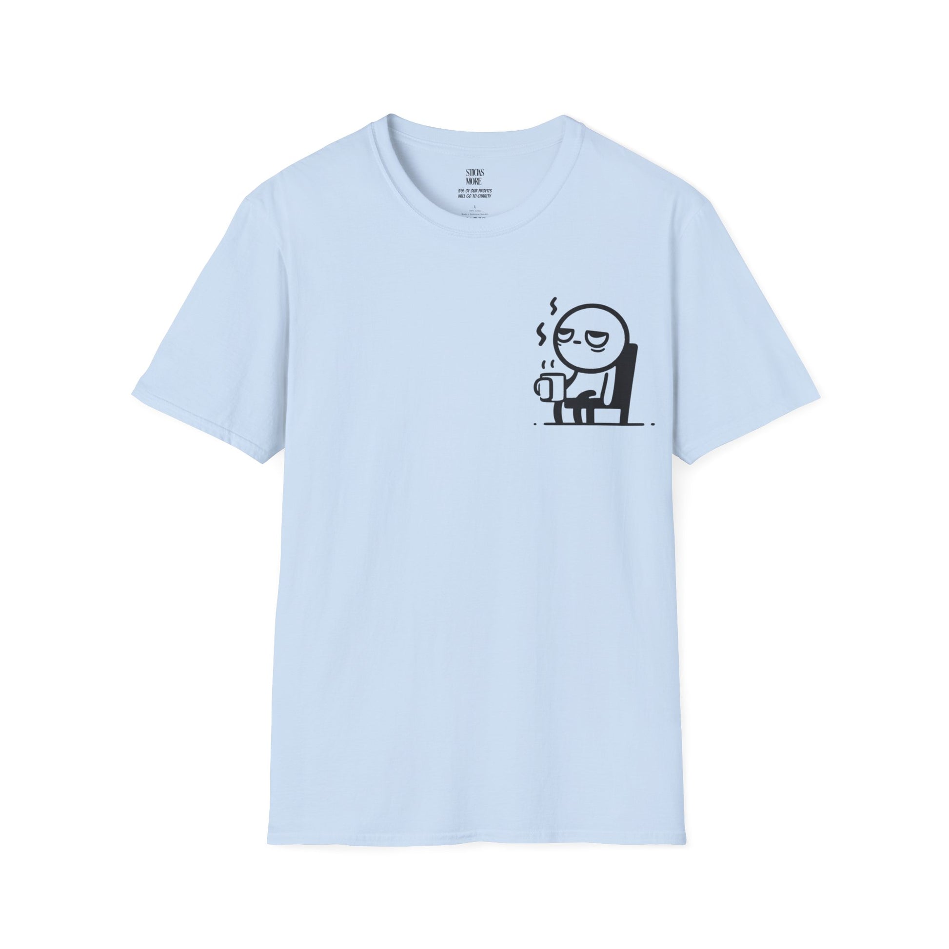 front view baby blue t shirt