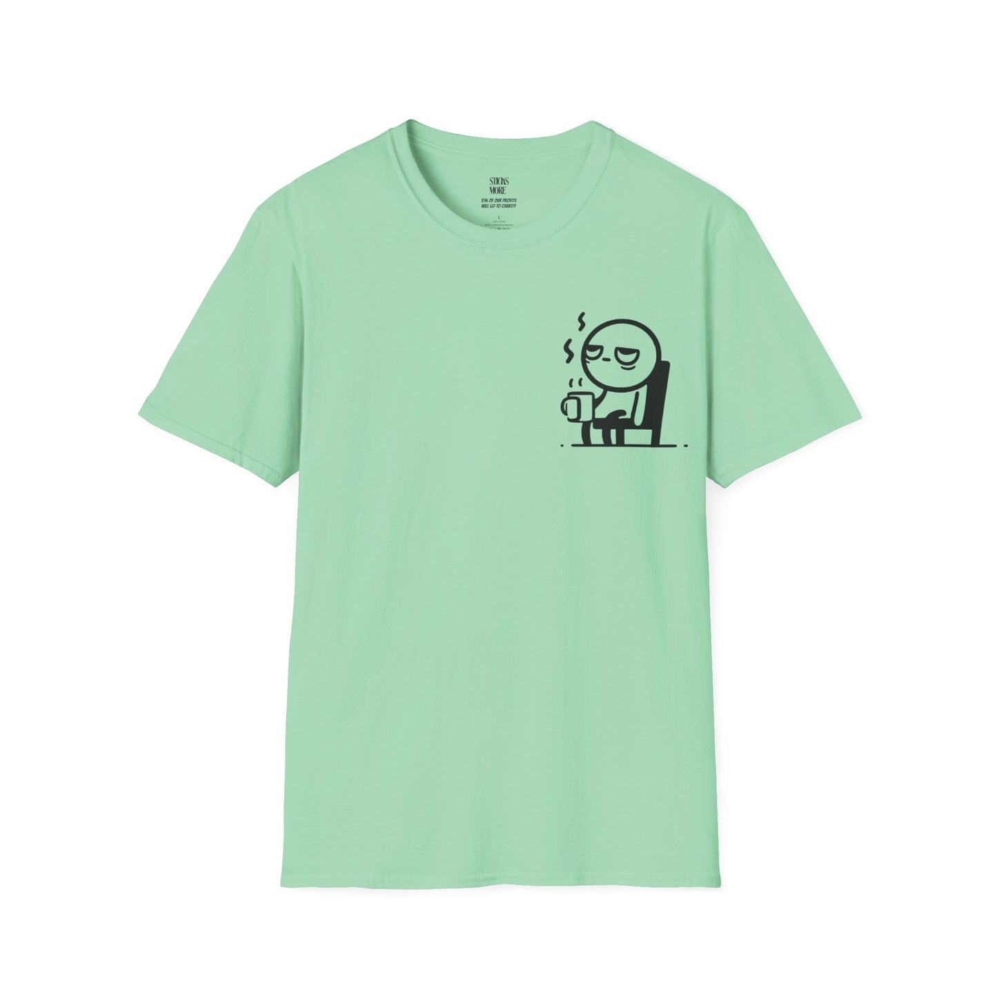 front view light green t shirt