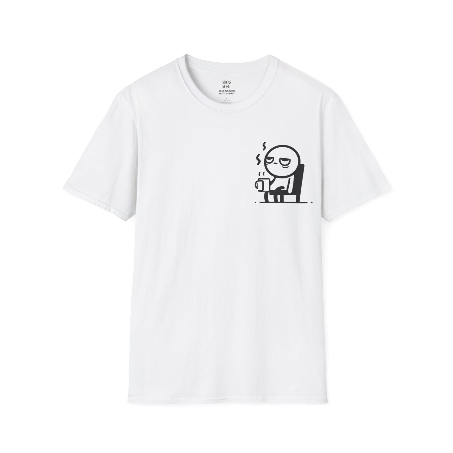 front view white t shirt